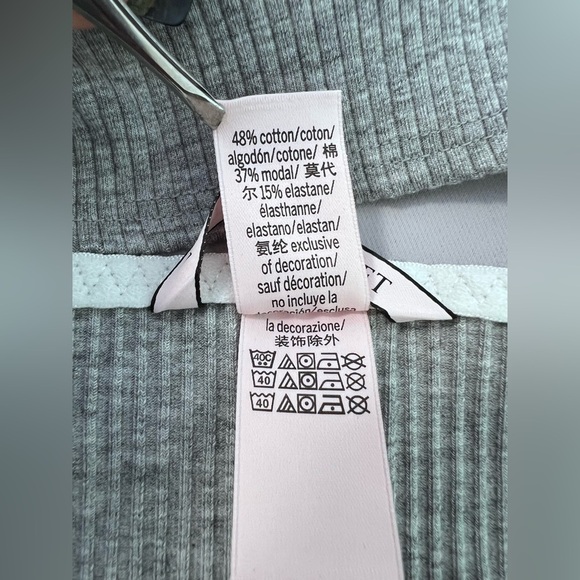 Victoria's Secret Cropped Tank Top Sz XL Gray - Picture 5 of 7